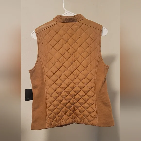 MARC NEW YORK Women's Tan Quilted Vest By Andrew Marc - Picture 2 of 10
